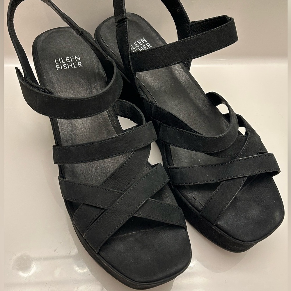 Eileen Fisher Mazy slingback Wedge Platform Sandal - Size 8
